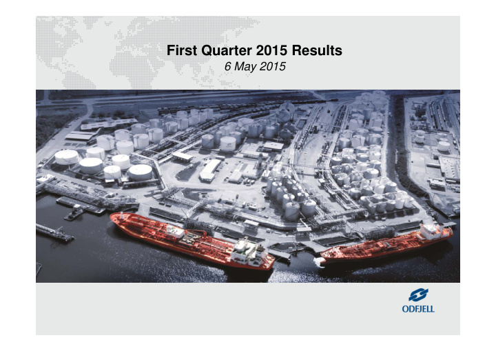 first quarter 2015 results