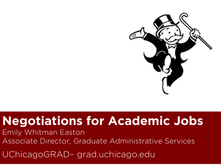 negotiations for academic jobs