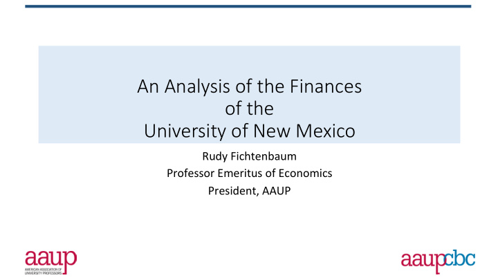 an analysis of the finances of the university of new