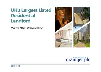 UKs Largest Listed  Residential  Landlord  March 2020 Presentation  Agenda  Originate  Invest