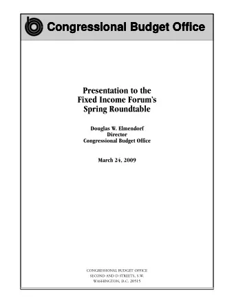 Congressional Budget Office  Congressional Budget Office  Congressional Budget Office