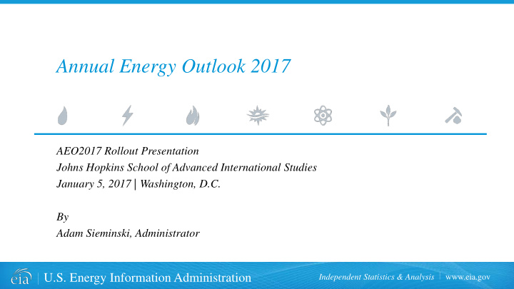 annual energy outlook 2017