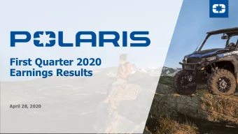 First Quarter 2020  Earnings Results  April 28, 2020  SAFE HARBOR &amp; NON-GAAP MEASURES  Except