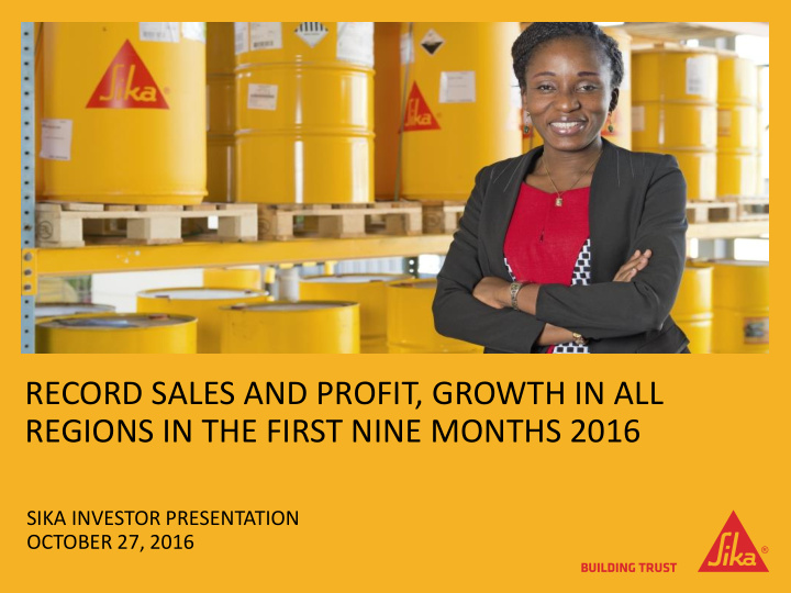 record sales and profit growth in all regions in the
