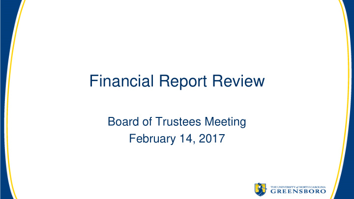financial report review
