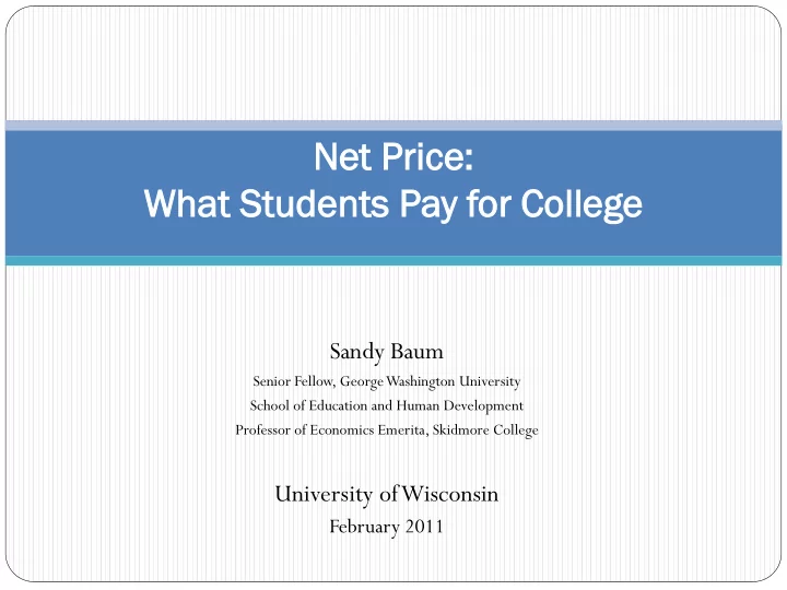 net pr pric ice wha what s students p s pay f for or