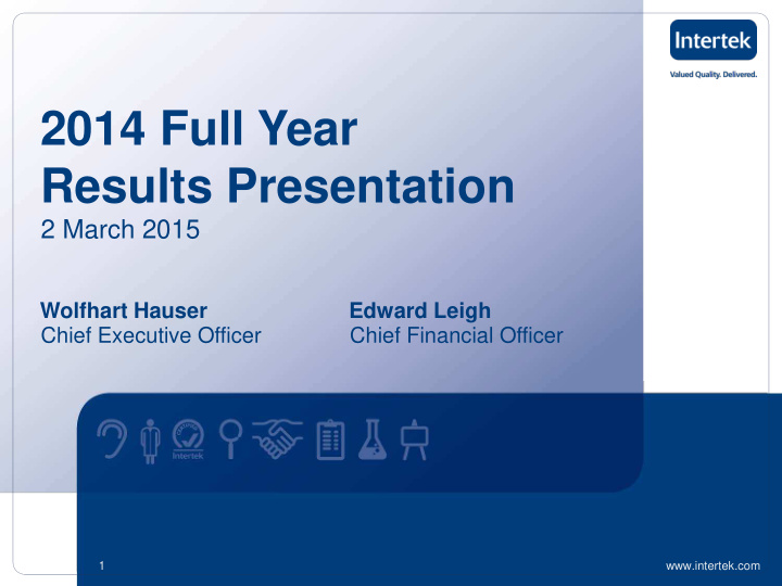 2014 full year results presentation