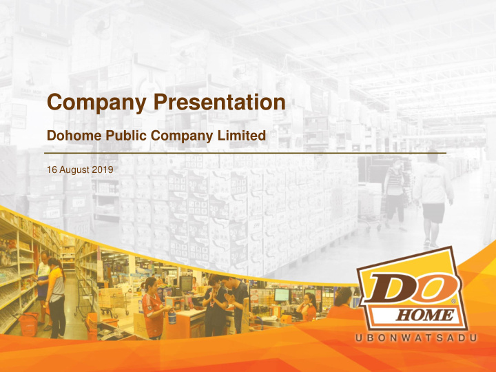 company presentation