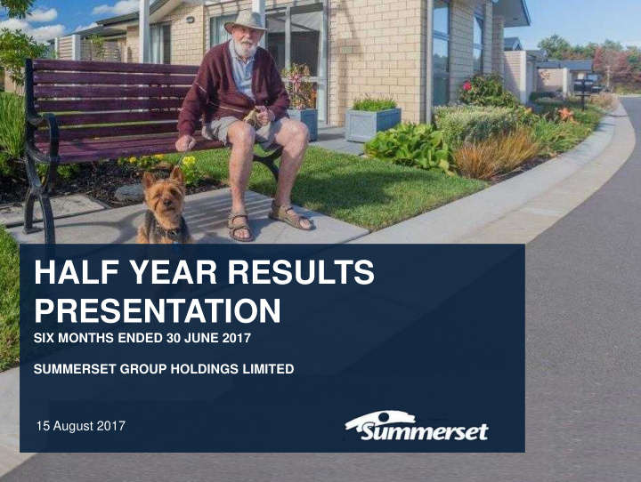 half year results