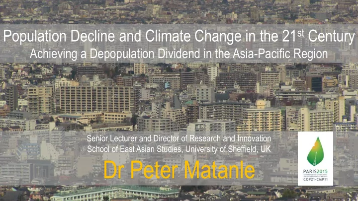 dr peter matanle 2 growth and shrinkage in east asia
