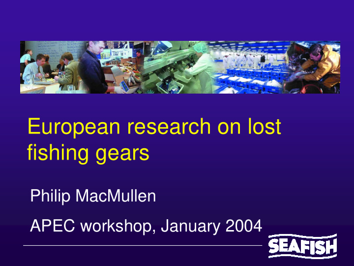 european research on lost fishing gears