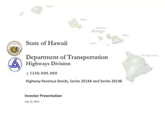 State of Hawaii  Department of Transportation  Highways Division  $ ,  ,