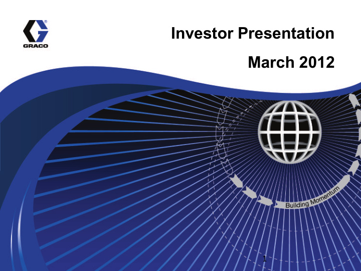 investor presentation march 2012