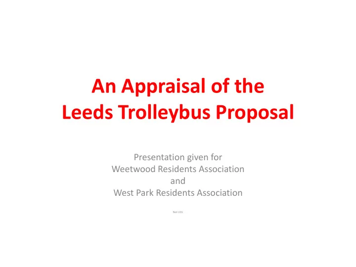an appraisal of the