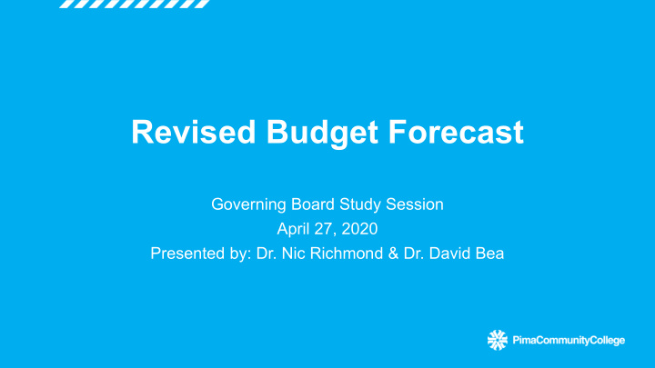 revised budget forecast