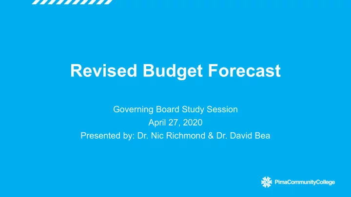 revised budget forecast