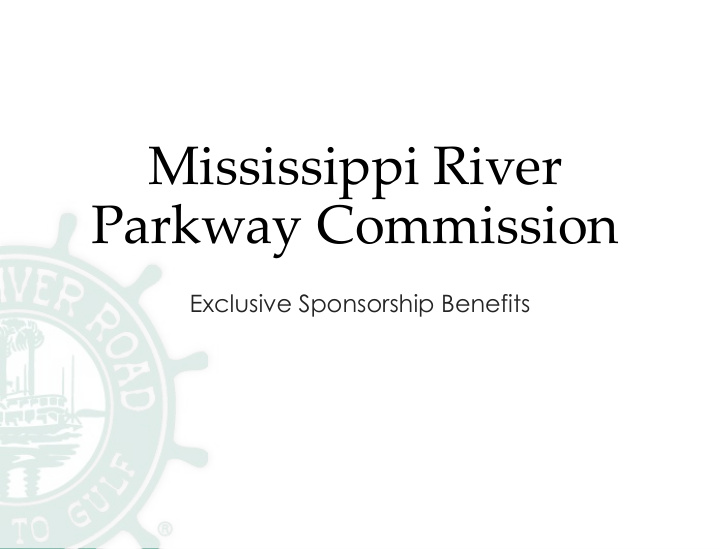 mississippi river parkway commission