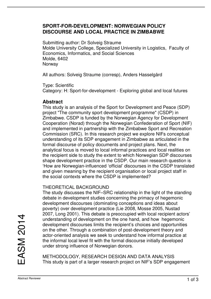 easm 2014