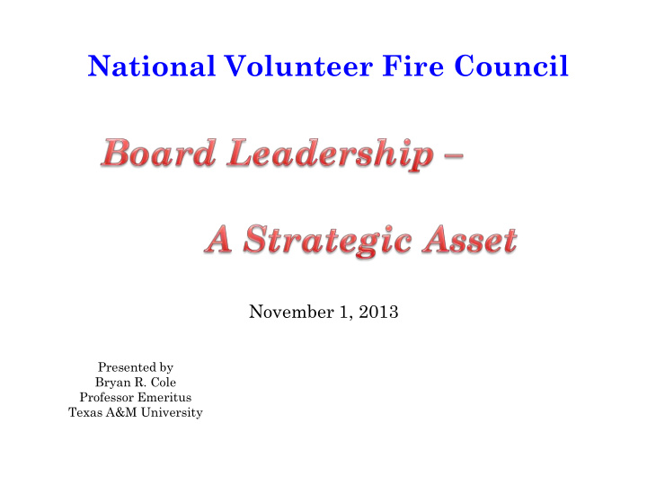 national volunteer fire council