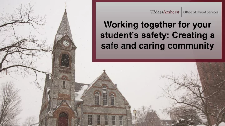 working together for your student s safety creating a