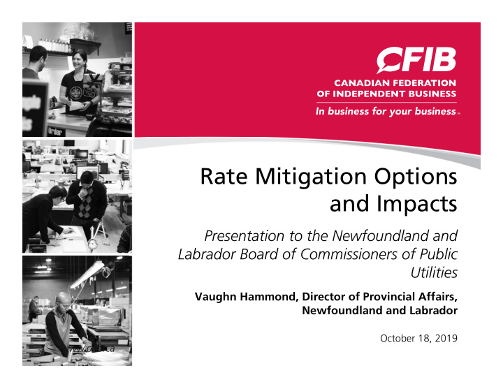 rate mitigation options and impacts