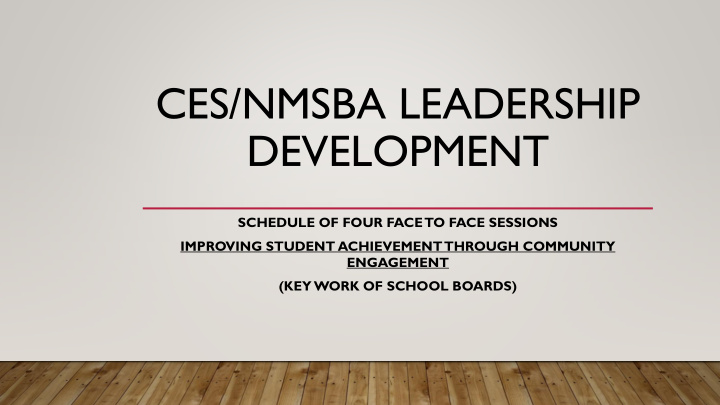 ces nmsba leadership development