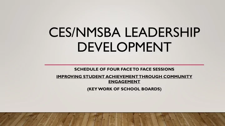 ces nmsba leadership development