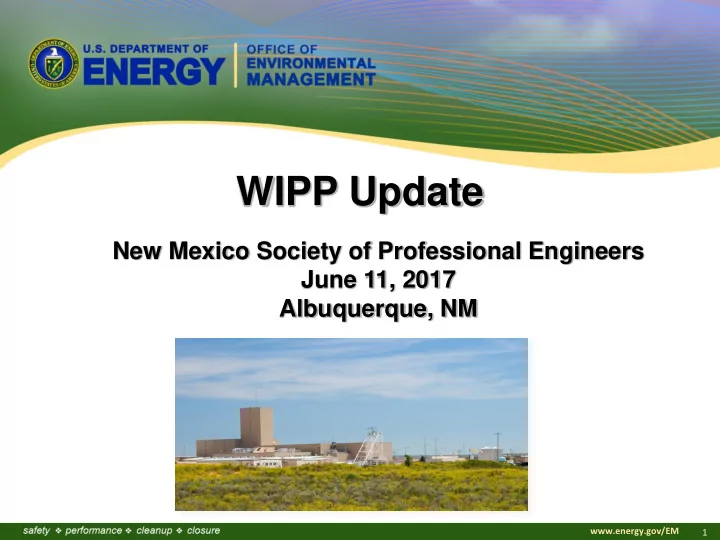 wipp update