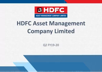 HDFC Asset Management  Company Limited  Q2 FY19-20  1  Industry - AUM and Net Sales  25%  34%  35%