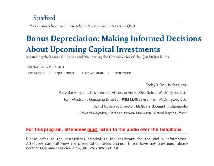 bonus depreciation making informed decisions about