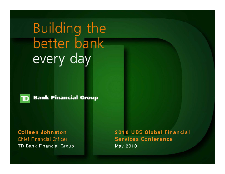 colleen johnston 2 0 1 0 ubs global financial services