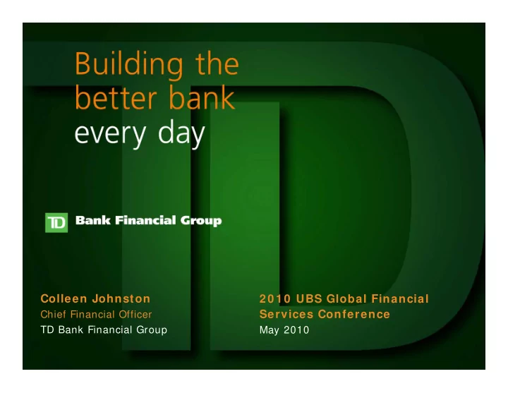 colleen johnston 2 0 1 0 ubs global financial services