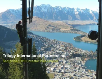 Trilogy International Partners Inc.  September 2019 Investor Presentation  Trilogy International