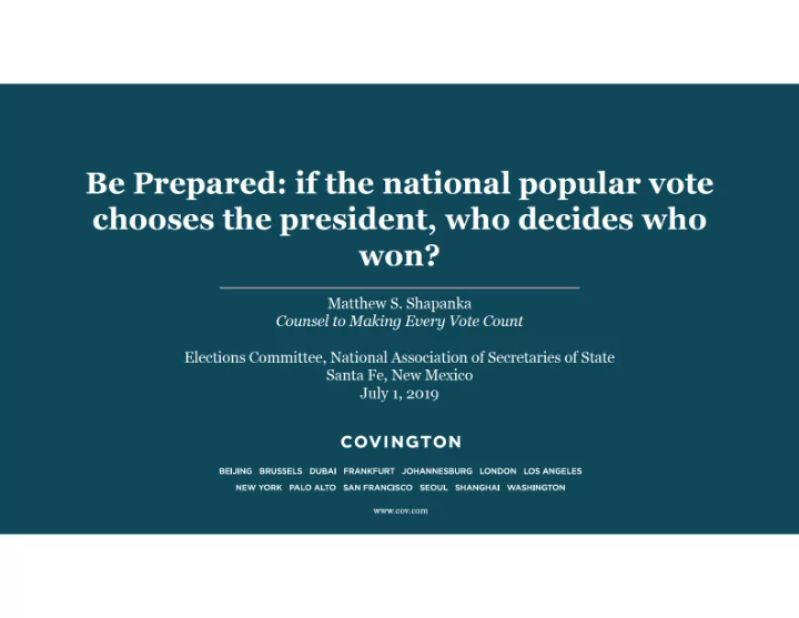 national popular vote interstate com pact states appoint