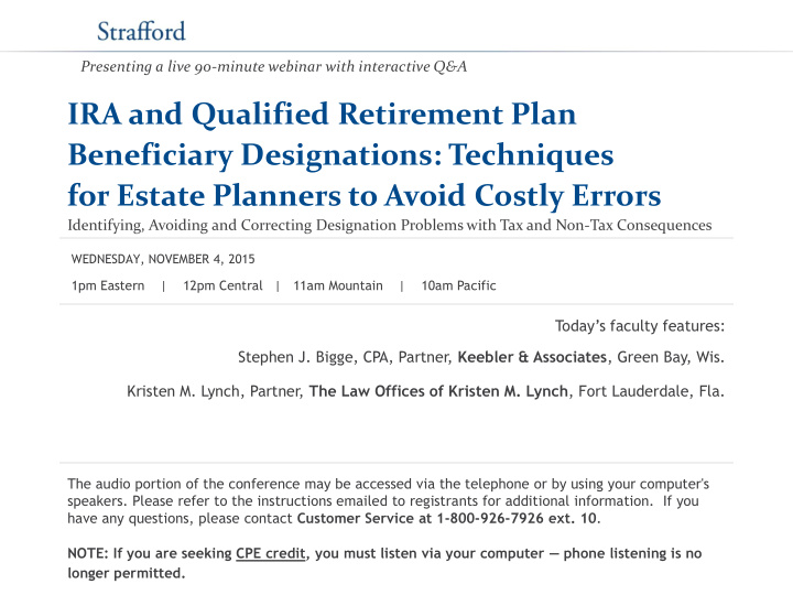 for estate planners to avoid costly errors