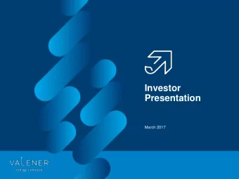 Presentation  March 2017  Cautionary Note  Certain statements contained in this presentation may be