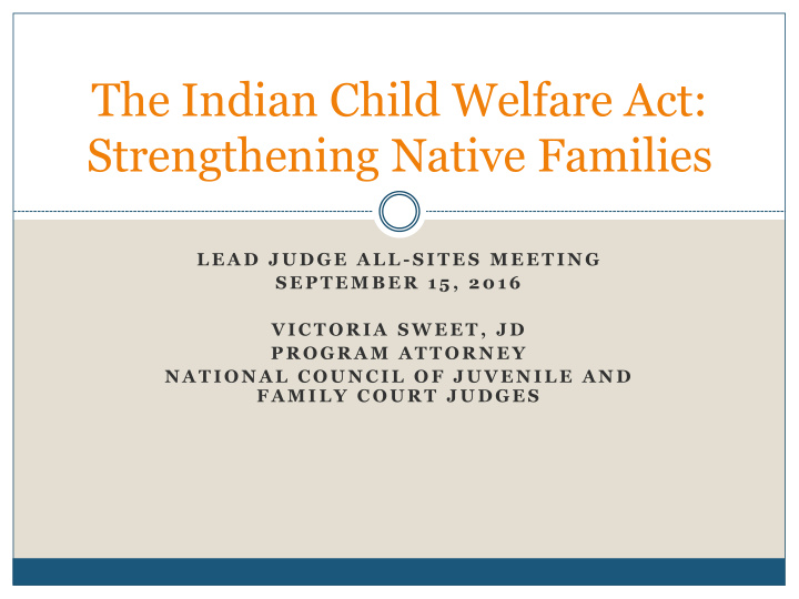 strengthening native families