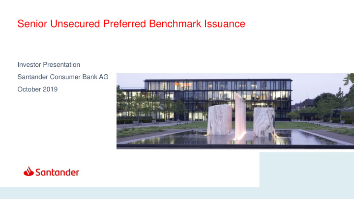 senior unsecured preferred benchmark issuance