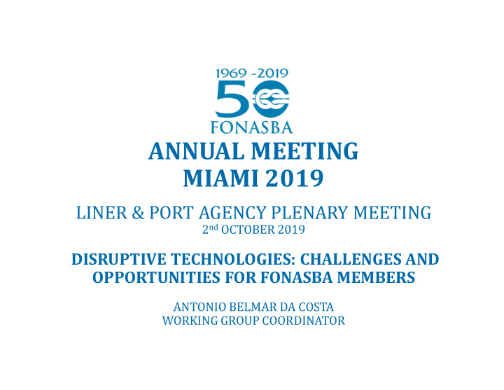 annual meeting miami 2019