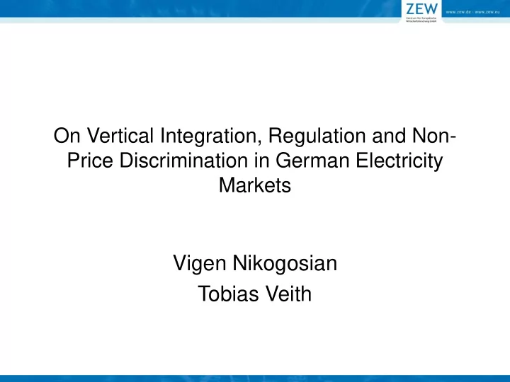 vigen nikogosian tobias veith agenda
