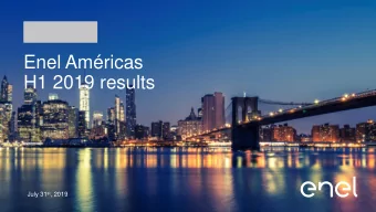 H1 2019 results July 31 st , 2019  Key highlights of the period  Performance of the period driven