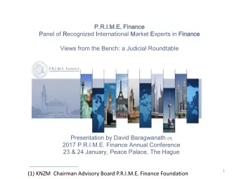P.R.I.M.  M.E.  E. F  Finance  ce  Panel of Recognized International Market Experts in Finan  nance