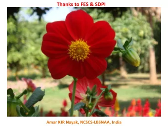 Thanks to FES &amp; SDPI Amar KJR Nayak, NCSCS-LBSNAA, India  Key Words (Pathways) to Sustainable