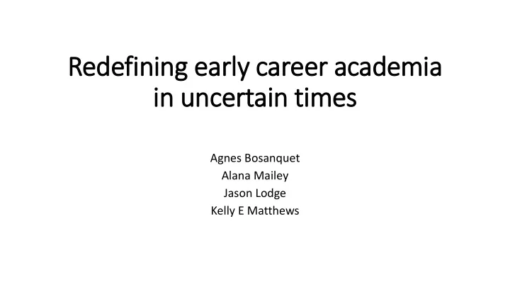 in in uncertain tim imes