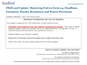 FBAR 2018 Update: Mastering FinCen Form 114, Deadlines,  Extension, Penalty Resolution and Waiver