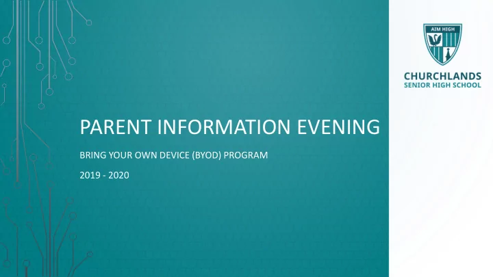 parent information evening