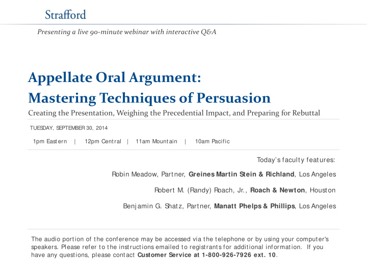 appellate oral argument mastering techniques of persuasion