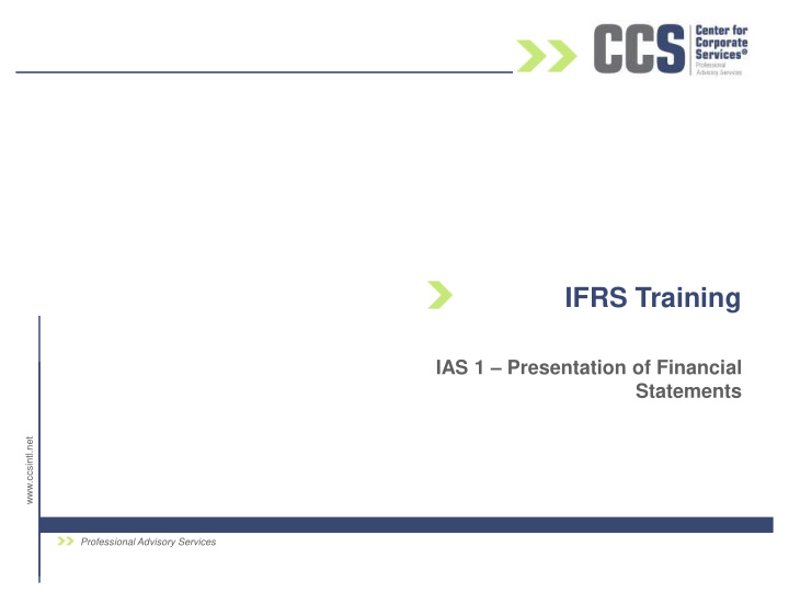 ifrs training