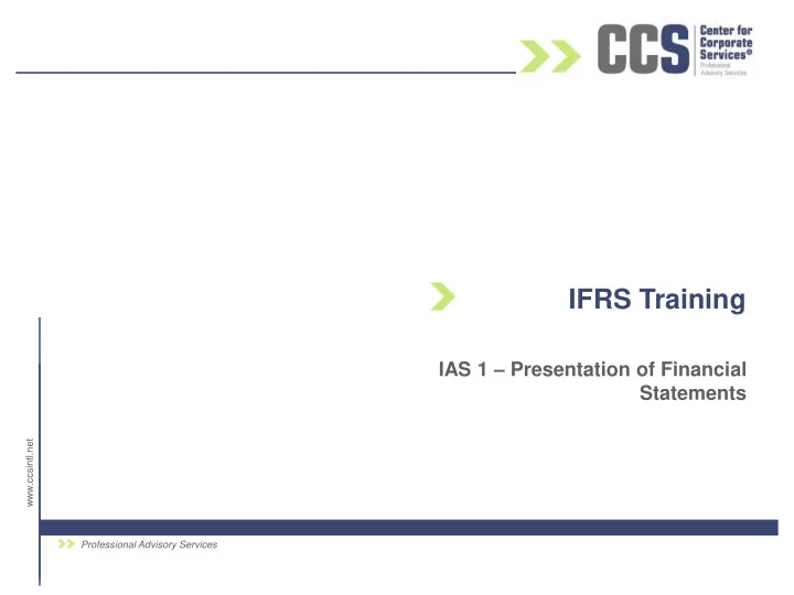 ifrs training