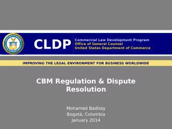 CLDP  Commercial Law Development Program  Office of General Counsel  United States Department of